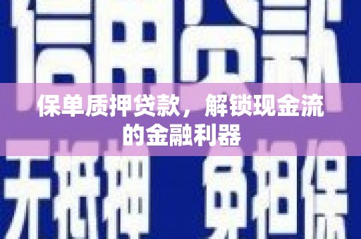 嵩县保单质押贷款，解锁现金流的金融利器