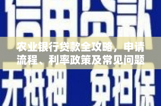 嵩县农业银行贷款全攻略，申请流程、利率政策及常见问题解析