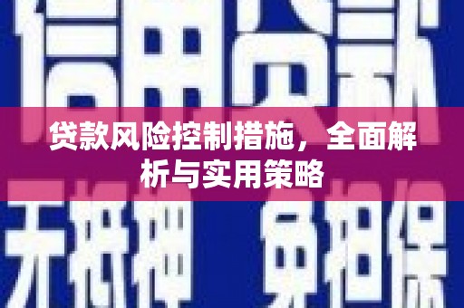 嵩县贷款风险控制措施，全面解析与实用策略
