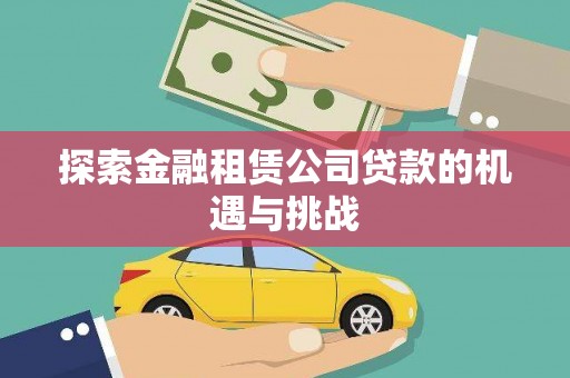 嵩县探索金融租赁公司贷款的机遇与挑战