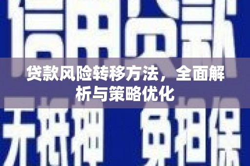 嵩县贷款风险转移方法，全面解析与策略优化