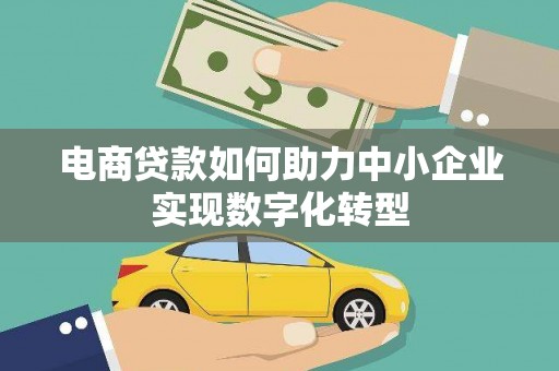 嵩县电商贷款如何助力中小企业实现数字化转型
