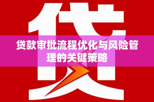 嵩县贷款审批流程优化与风险管理的关键策略