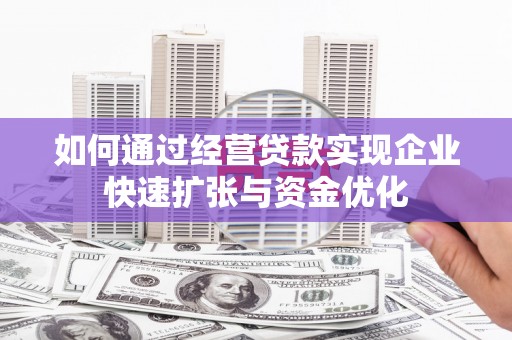 嵩县如何通过经营贷款实现企业快速扩张与资金优化
