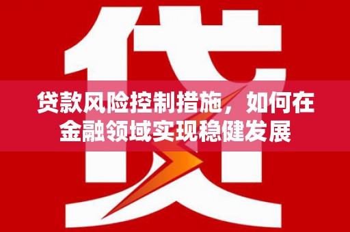 嵩县贷款风险控制措施，如何在金融领域实现稳健发展
