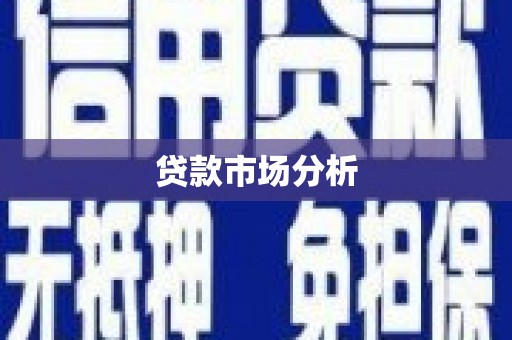 嵩县贷款市场分析