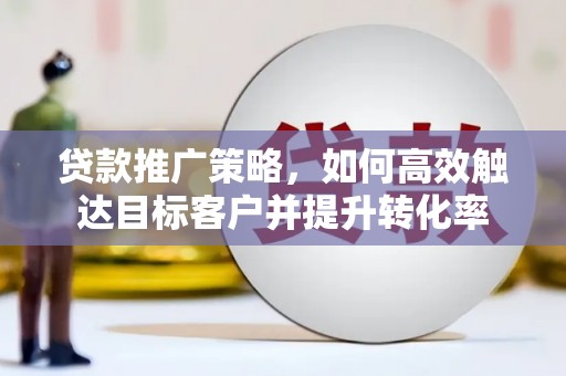 嵩县贷款推广策略，如何高效触达目标客户并提升转化率