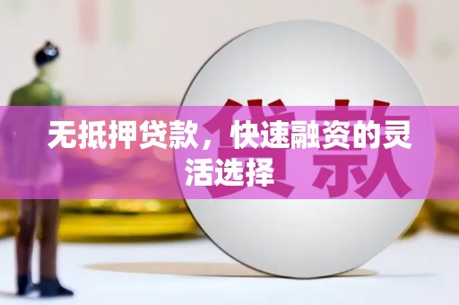 嵩县无抵押贷款，快速融资的灵活选择