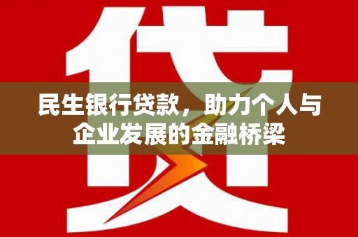 嵩县民生银行贷款，助力个人与企业发展的金融桥梁