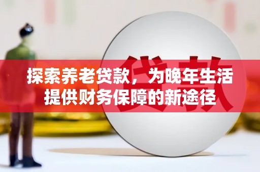 嵩县探索养老贷款，为晚年生活提供财务保障的新途径