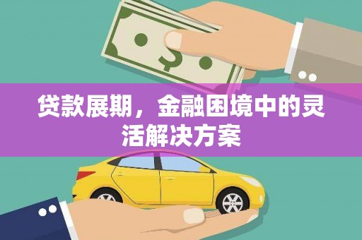嵩县贷款展期，金融困境中的灵活解决方案