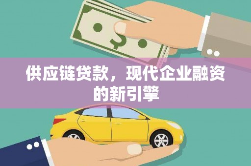 嵩县供应链贷款，现代企业融资的新引擎
