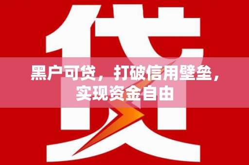 嵩县黑户可贷，打破信用壁垒，实现资金自由
