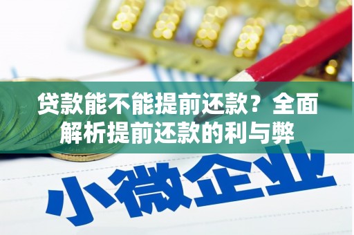 嵩县贷款能不能提前还款？全面解析提前还款的利与弊