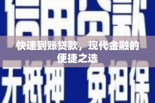 嵩县快速到账贷款，现代金融的便捷之选