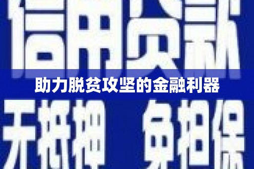 嵩县助力脱贫攻坚的金融利器