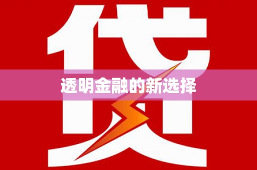 嵩县透明金融的新选择