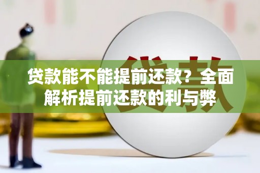 嵩县贷款能不能提前还款？全面解析提前还款的利与弊