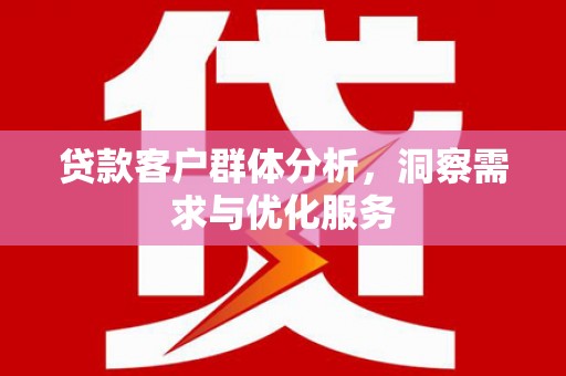 嵩县贷款客户群体分析，洞察需求与优化服务